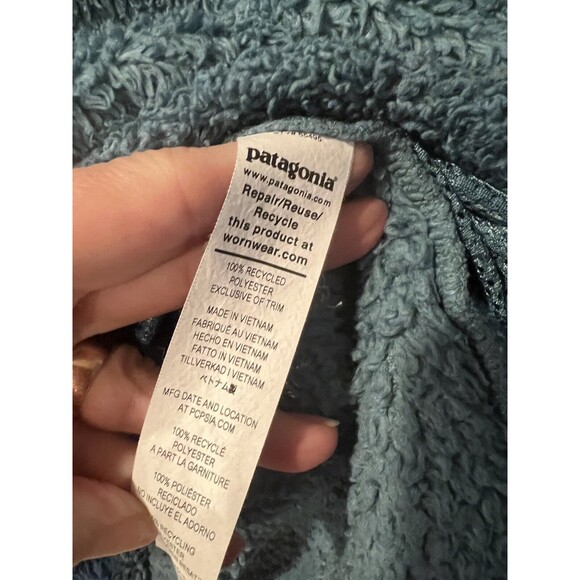 Patagonia Los Gatos Jacket Girls XXL Blue Pullover Sweater Fleece Gorp outdoors - Picture 5 of 8